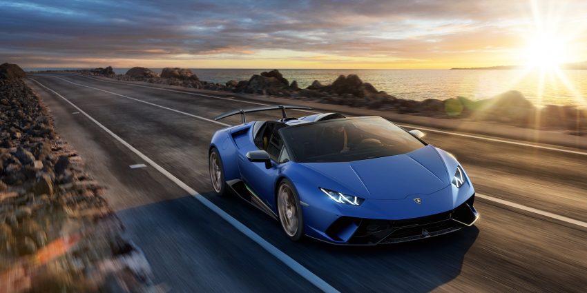 2019 Lamborghini Huracán Performante Spyder - Front Three-Quarter Wallpaper 850x425 #1