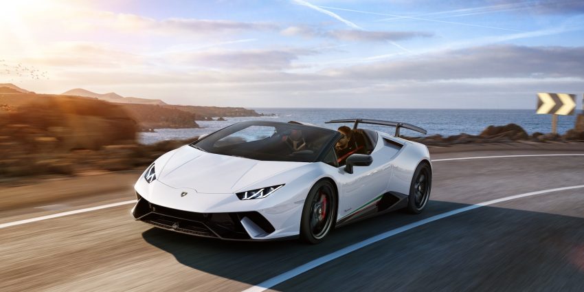 2019 Lamborghini Huracán Performante Spyder - Front Three-Quarter Wallpaper 850x425 #5
