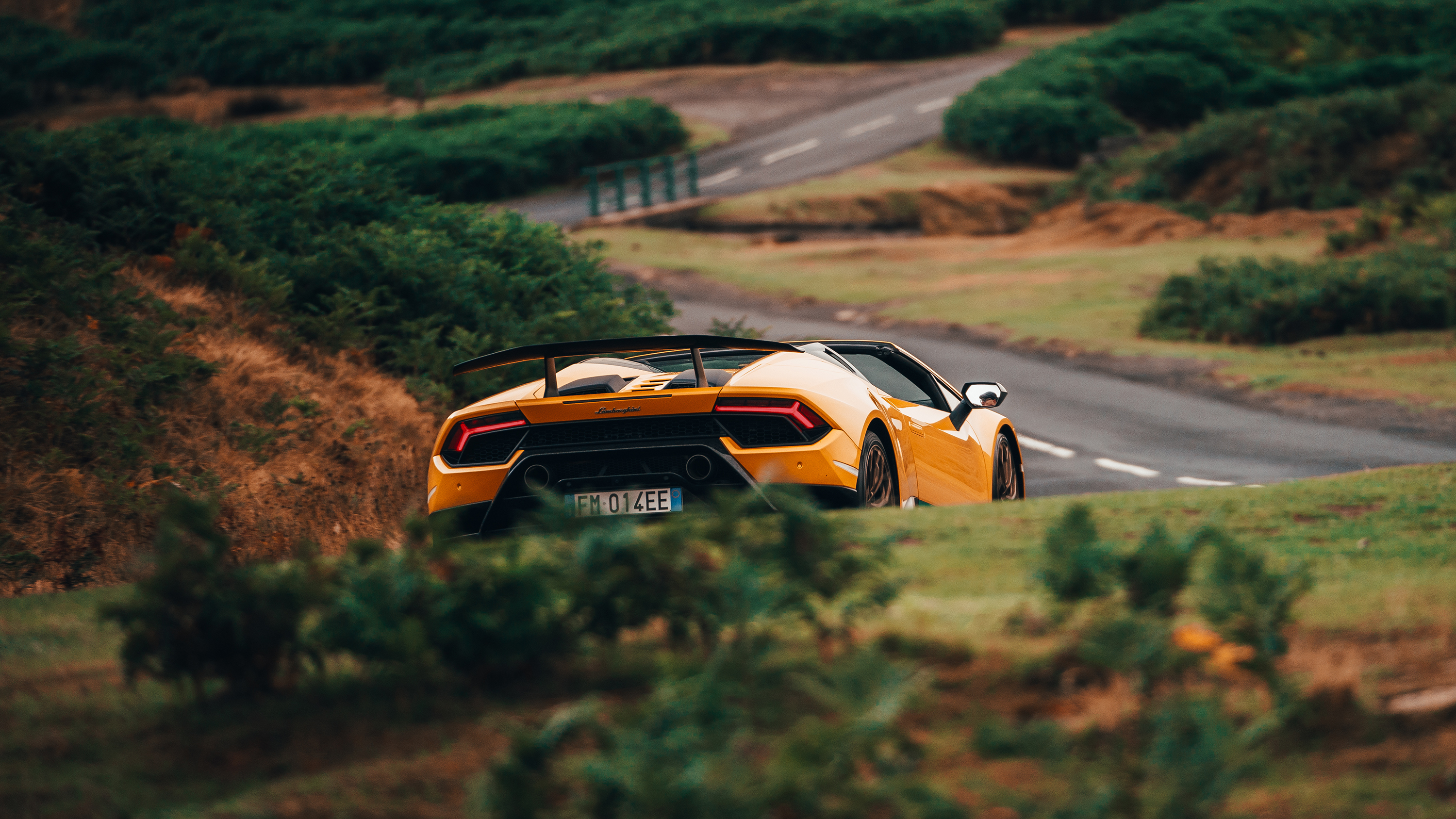 Download 2019 Lamborghini Huracán Performante Spyder - Rear Three-Quarter HD Wallpaper 3000x1688 #11