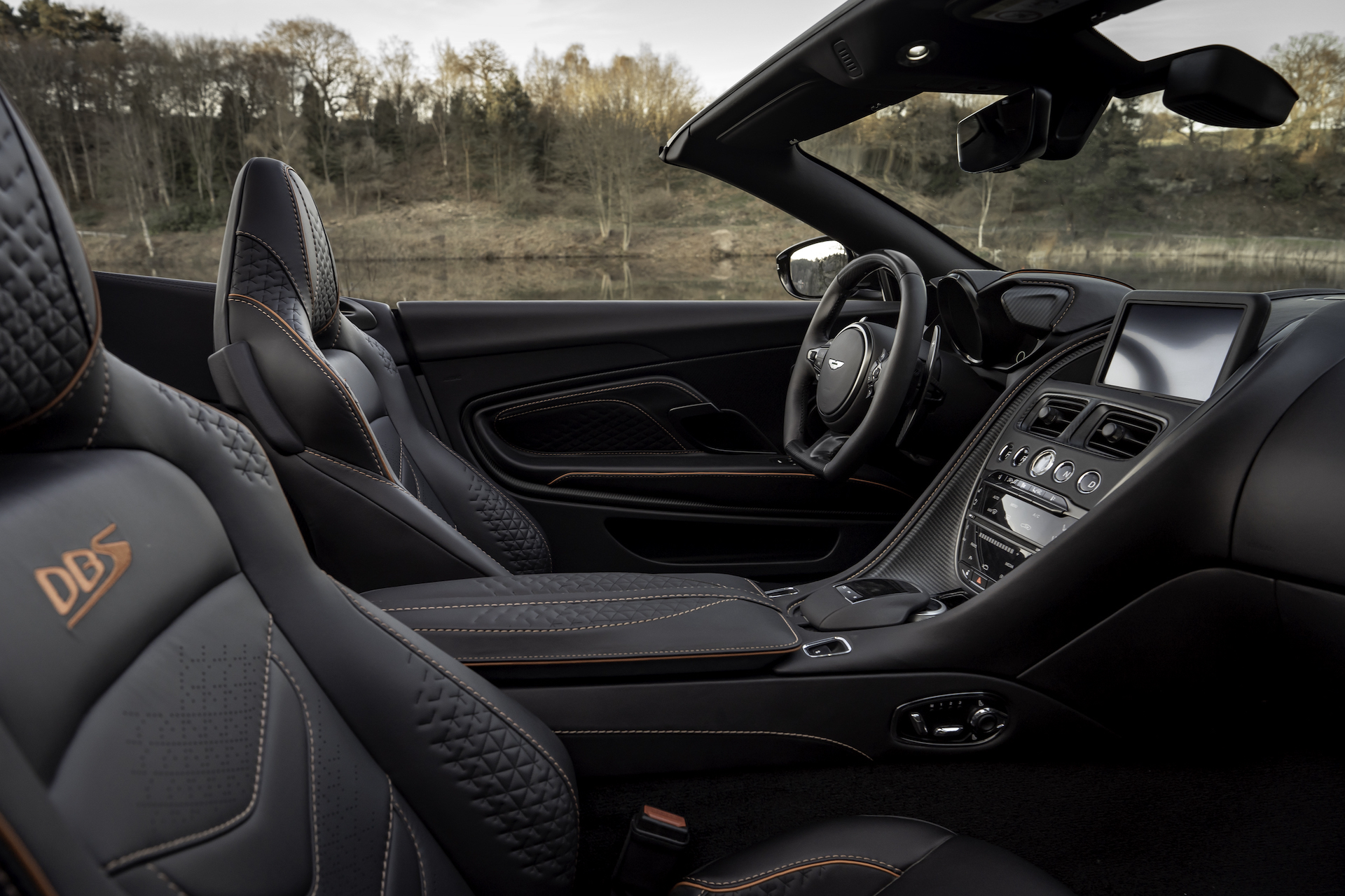 Download 2020 Aston Martin DBS Superleggera Volante - Interior HD Wallpaper 1920x1280 #92