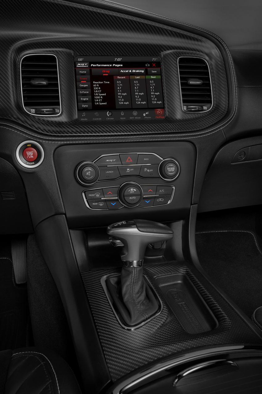 2020 Dodge Charger SRT Hellcat Widebody - Central Console Phone Wallpaper 850x1275 #87