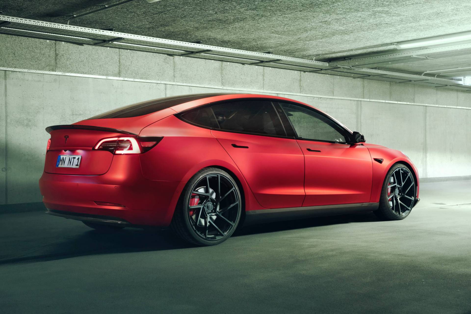 Download 2019 Tesla Model 3 by Novitec - Rear Three-Quarter HD Wallpaper 1920x1280 #8