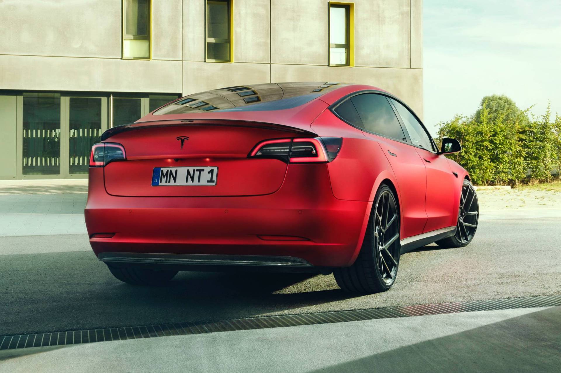 Download 2019 Tesla Model 3 by Novitec - Rear HD Wallpaper 1920x1279 #3