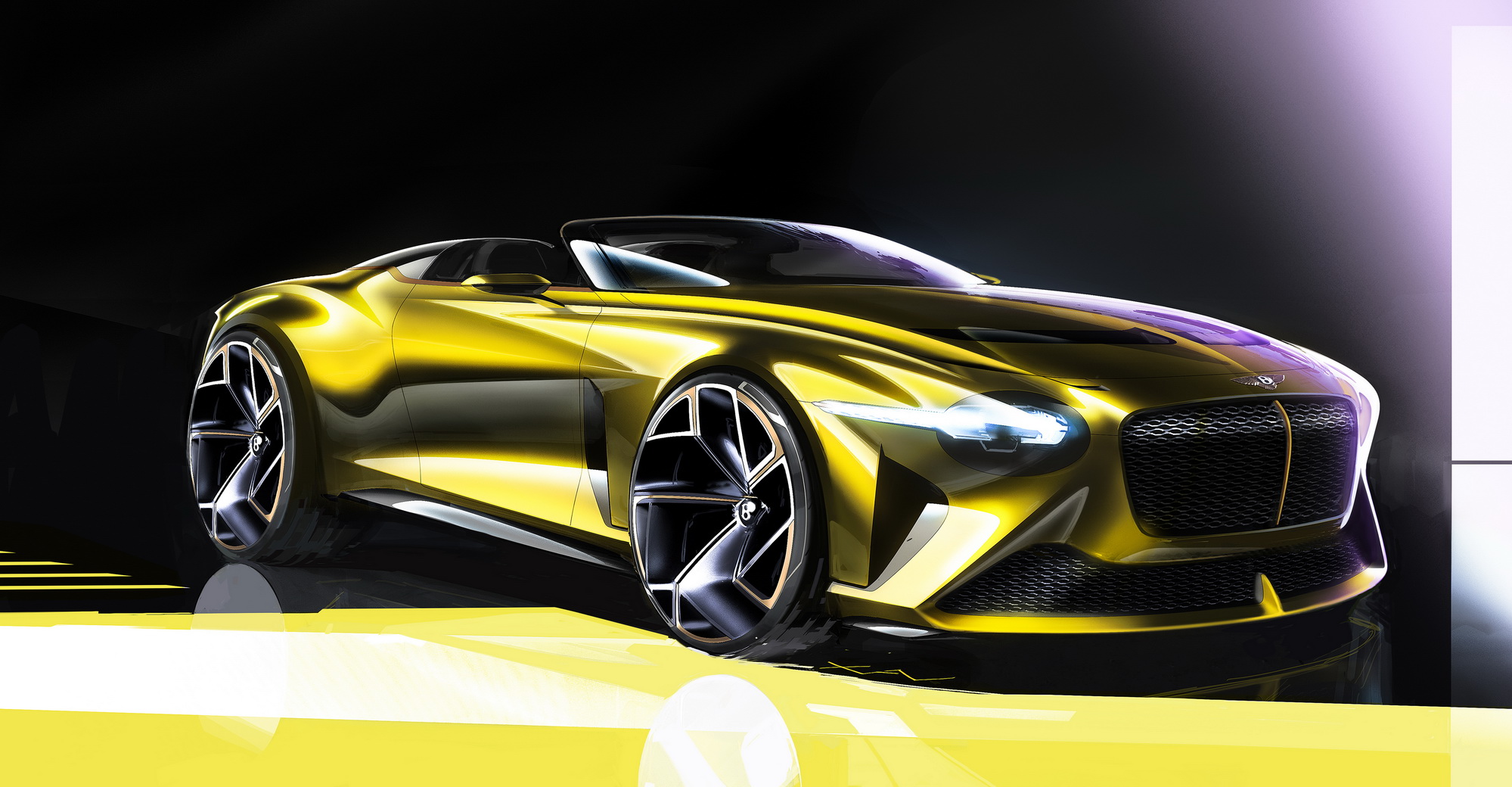 Download 2021 Bentley Mulliner Bacalar - Design Sketch HD Wallpaper 1999x1040 #23