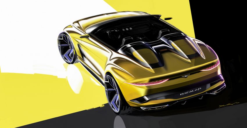 2021 Bentley Mulliner Bacalar - Design Sketch Wallpaper 850x442 #24