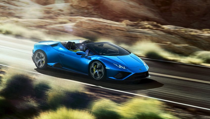 2021 Lamborghini Huracán EVO RWD Spyder - Front Three-Quarter Wallpaper 850x481 #14
