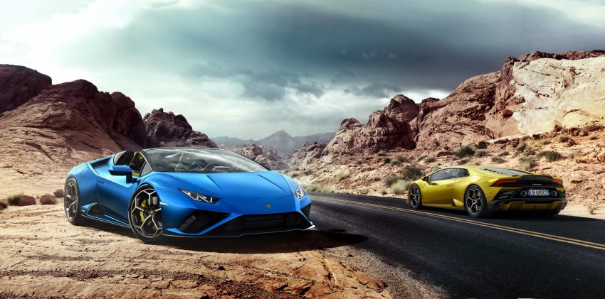 2021 Lamborghini Huracán EVO RWD Spyder - Front Three-Quarter Wallpaper 850x421 #15