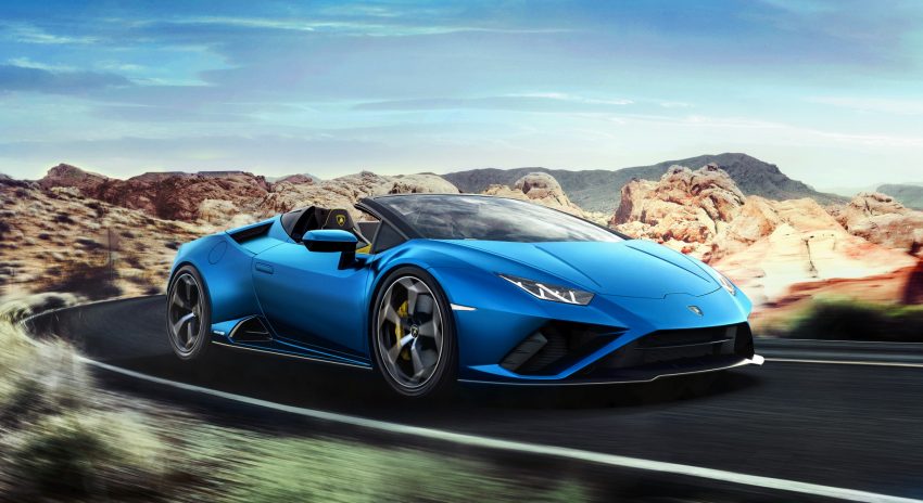 2021 Lamborghini Huracán EVO RWD Spyder - Front Three-Quarter Wallpaper 850x464 #16