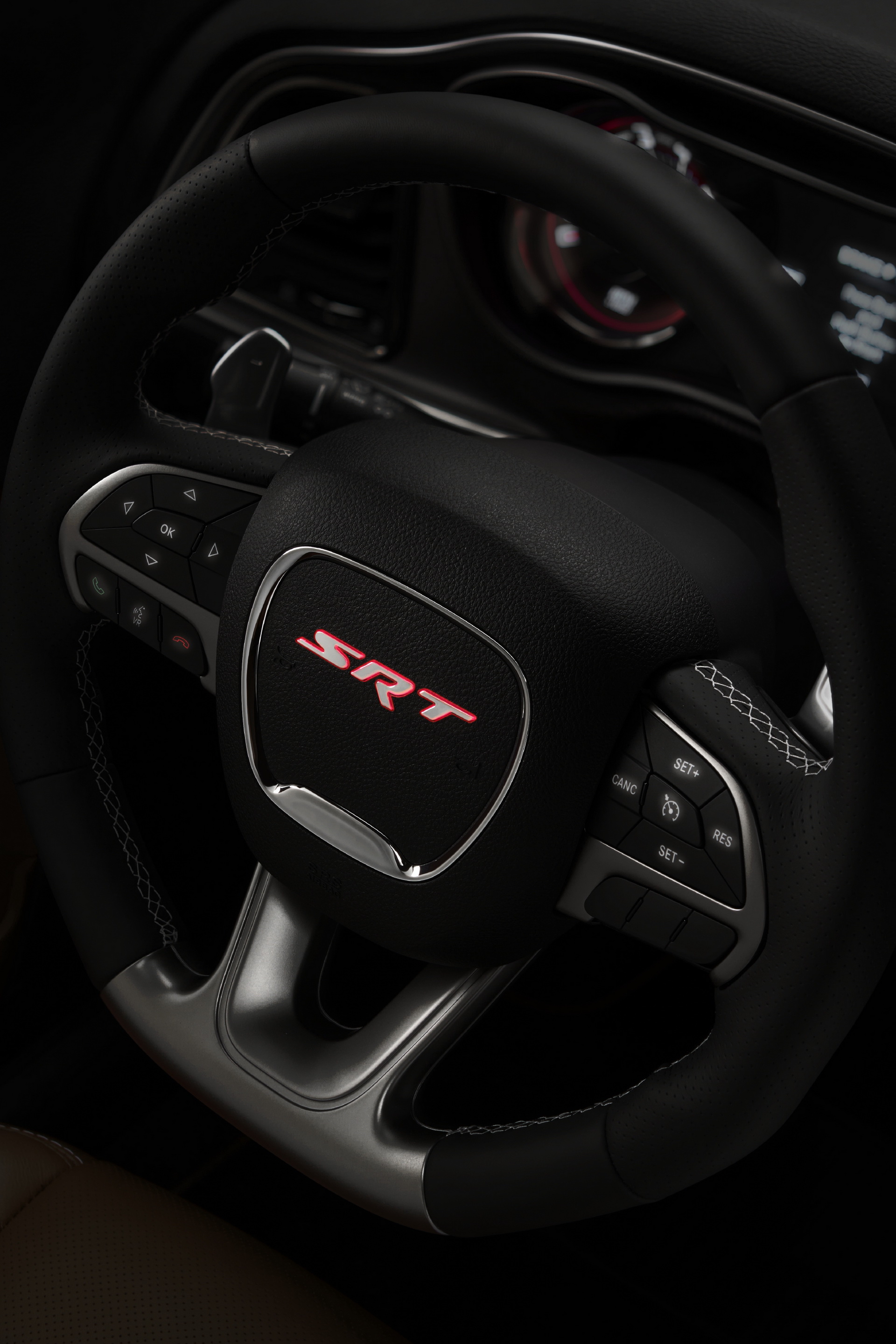 Download 2020 Dodge Challenger SRT Super Stock - Interior, Steering Wheel HD Phone Wallpaper 1920x2880 #89