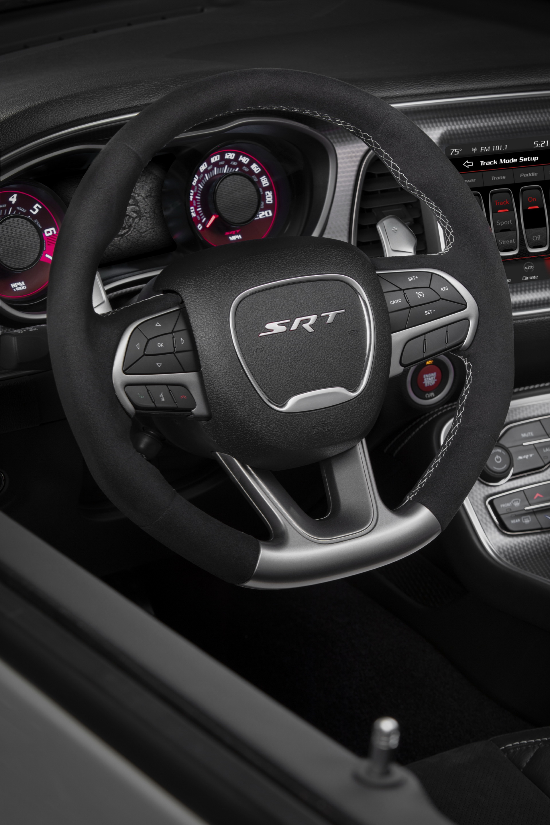 Download 2020 Dodge Challenger SRT Super Stock - Interior, Steering Wheel HD Phone Wallpaper 1920x2880 #90