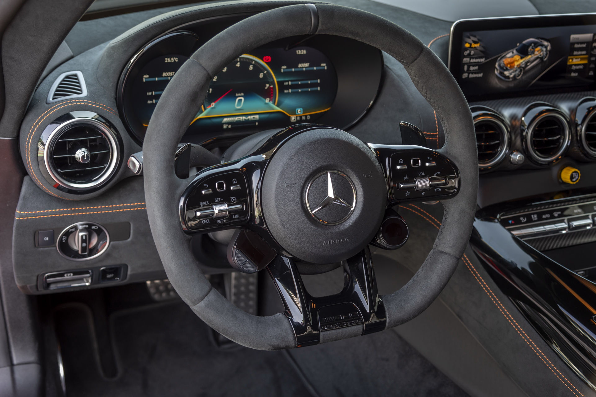 Download 2021 Mercedes-AMG GT Black Series - Interior, Steering Wheel HD Wallpaper 1920x1281 #93