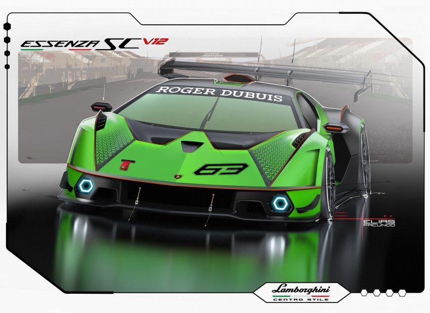 2021 Lamborghini Essenza SCV12 - Design Sketch Wallpaper 850x618 #30