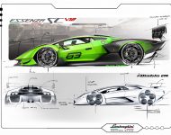 2021 Lamborghini Essenza SCV12 - Design Sketch Wallpaper 190x150