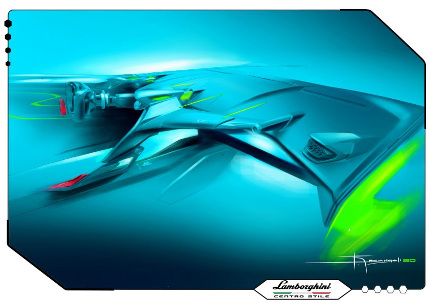 2021 Lamborghini Essenza SCV12 - Design Sketch Wallpaper 850x597 #35