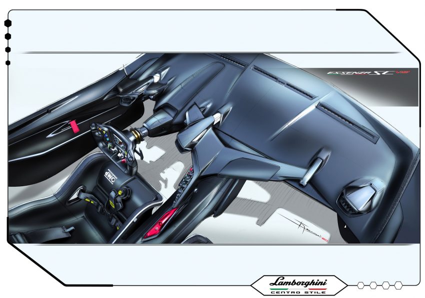 2021 Lamborghini Essenza SCV12 - Design Sketch Wallpaper 850x597 #36