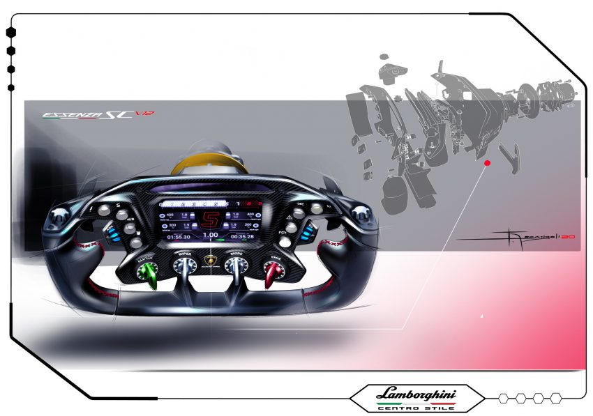 2021 Lamborghini Essenza SCV12 - Design Sketch Wallpaper 850x597 #37