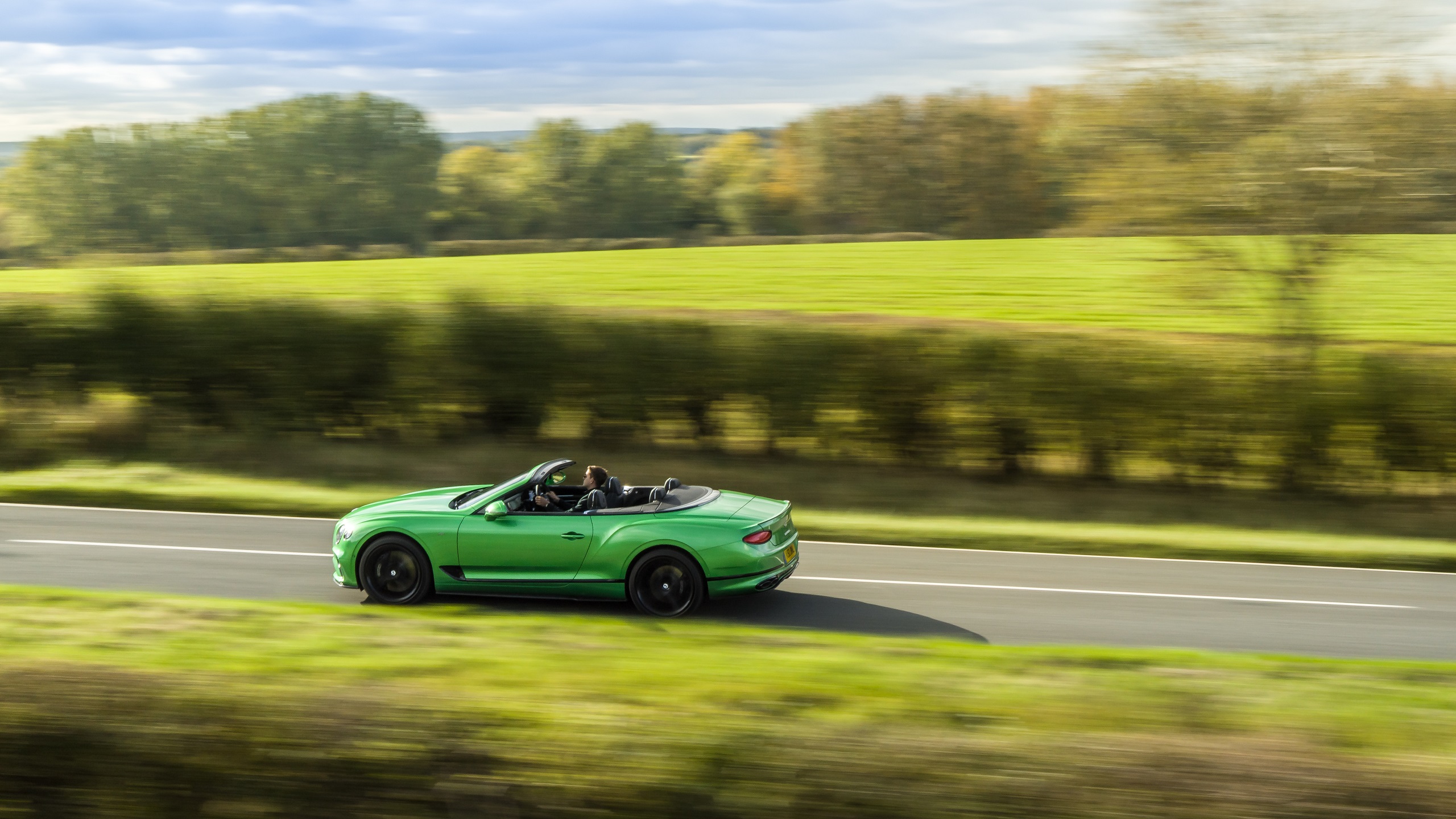 Download 2021 Bentley Continental GT Convertible - Side HD Wallpaper 2560x1440 #10