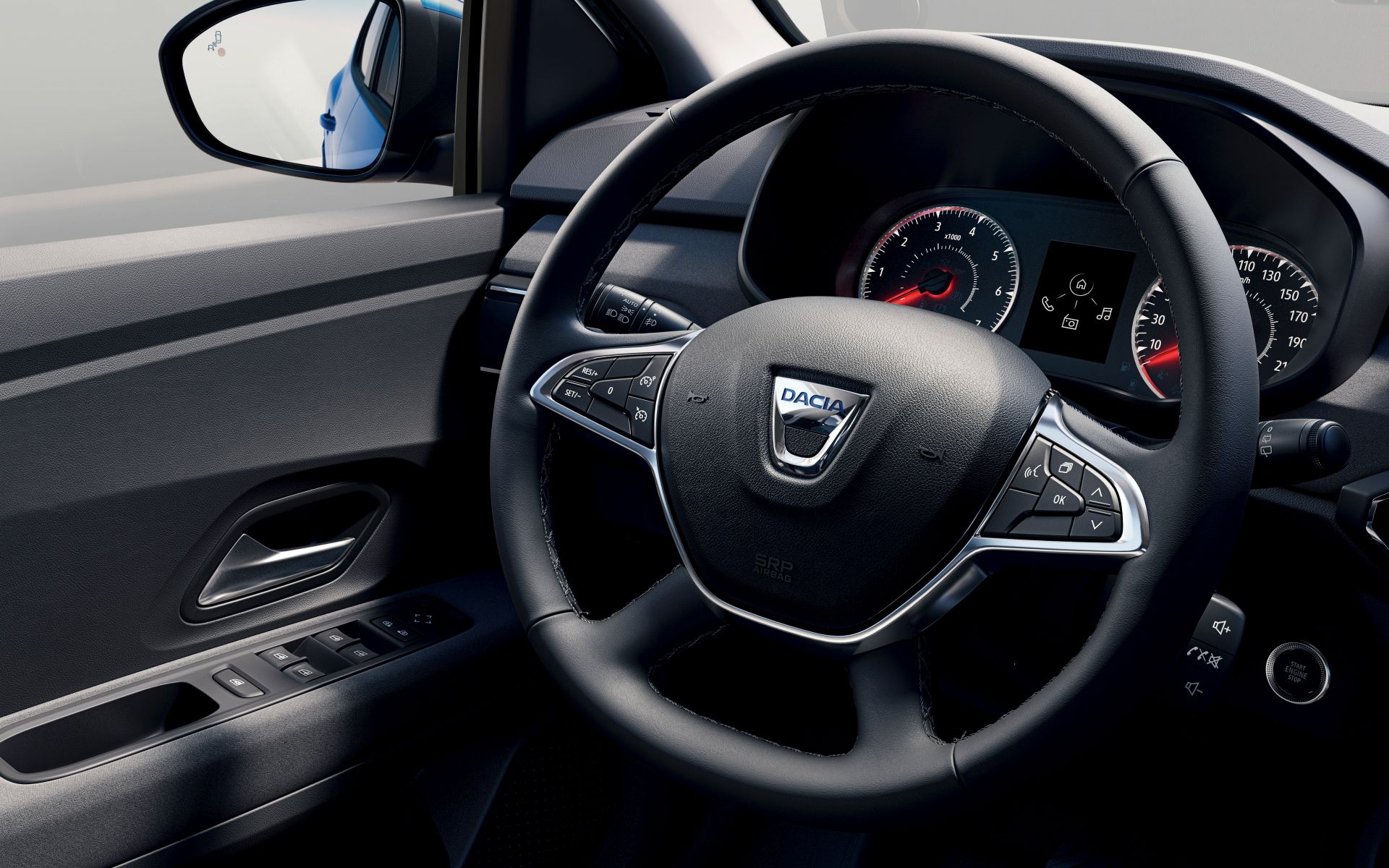 Download 2021 Dacia Sandero - Interior, Steering Wheel HD Wallpaper 1920x1200 #90