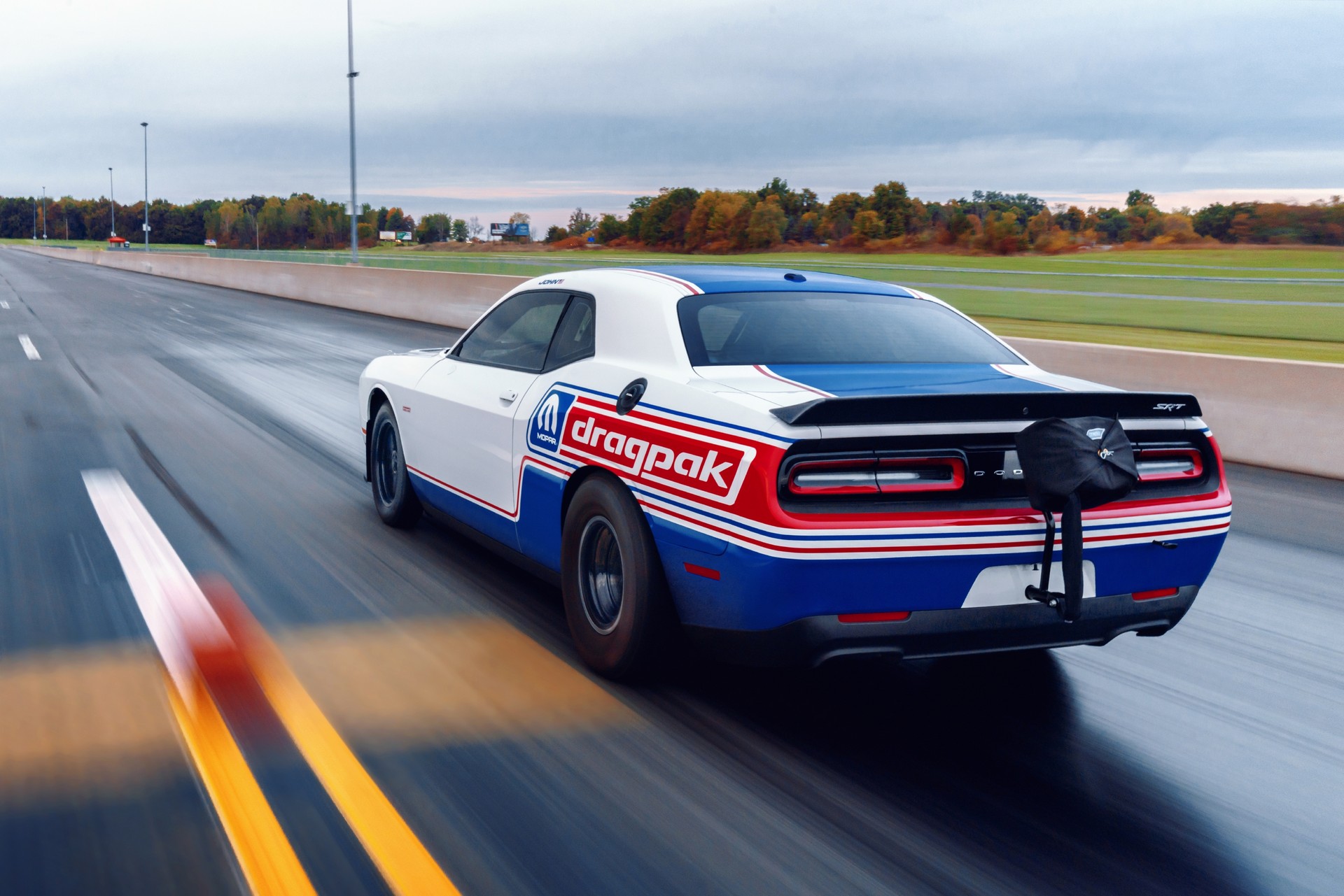 Download 2021 Dodge Challenger Mopar Drag Pak - Rear Three-Quarter HD Wallpaper 1920x1281 #5