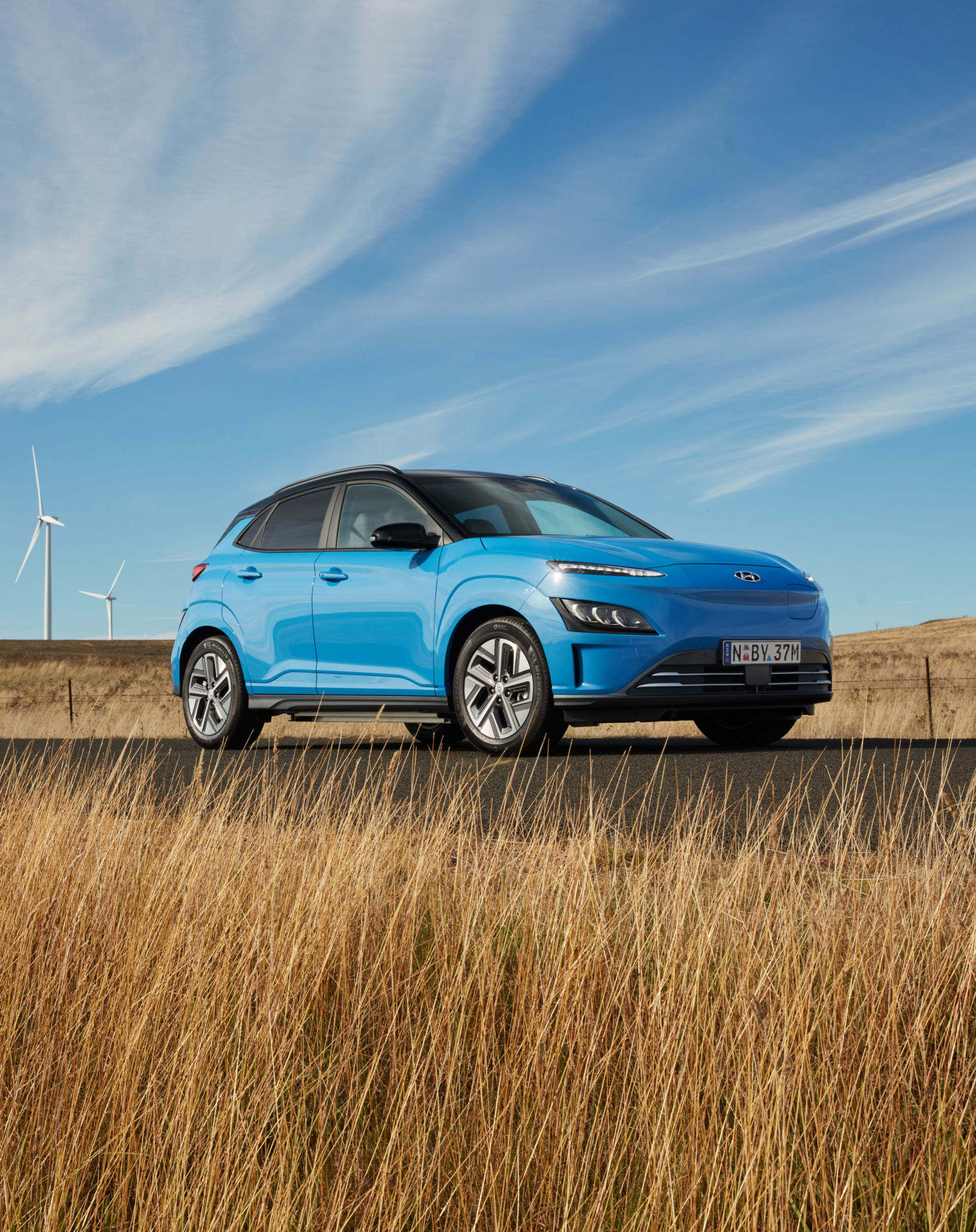 Download 2021 Hyundai Kona Electric - Front Three-Quarter HD Phone Wallpaper 1920x2423 #14