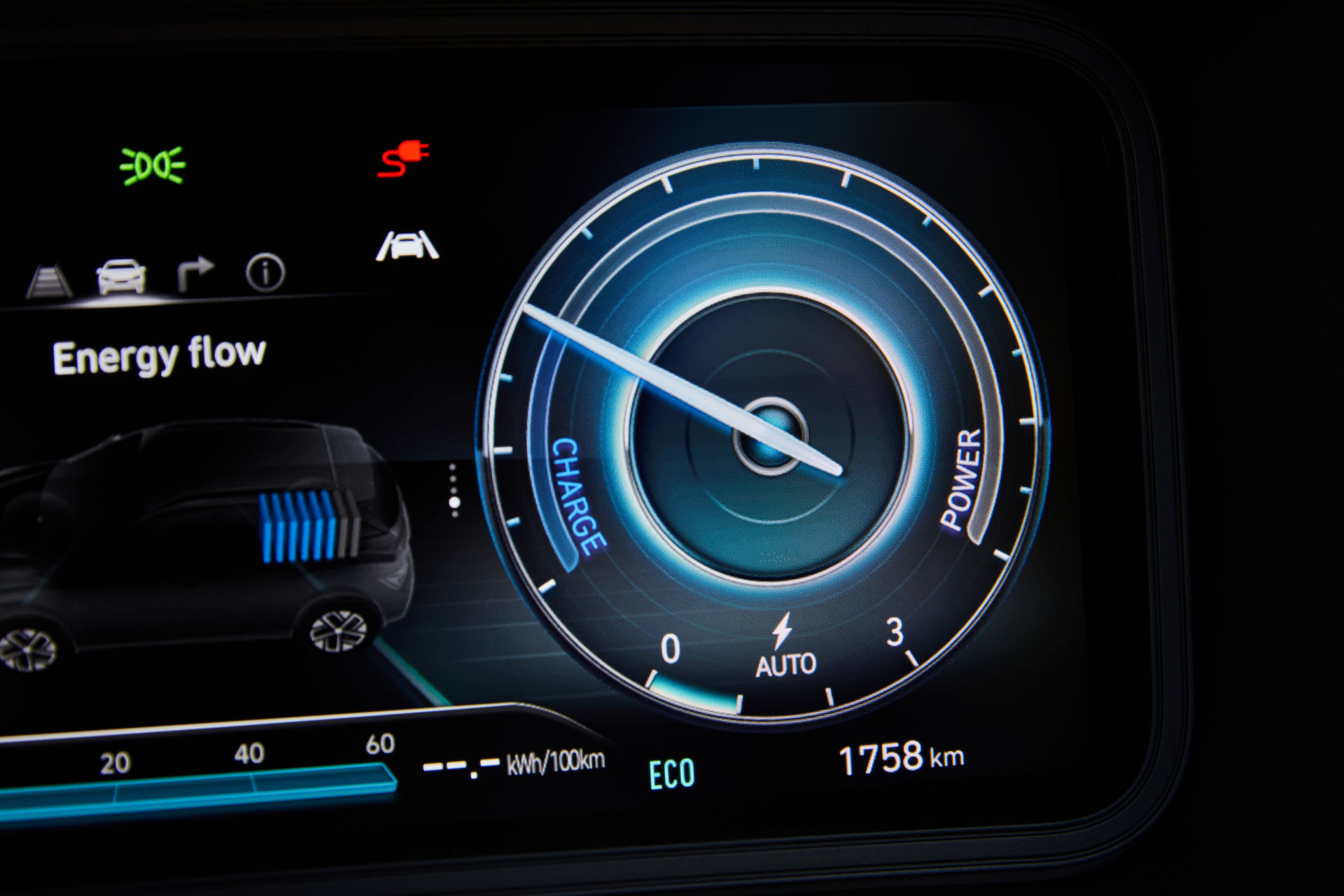 Download 2021 Hyundai Kona Electric - Instrument Cluster HD Wallpaper 1920x1280 #69