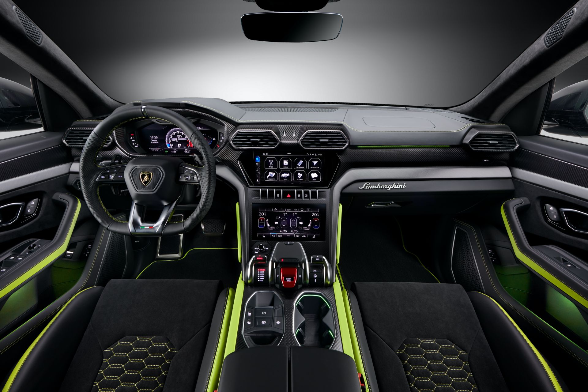 Download 2021 Lamborghini Urus Graphite Capsule - Interior, Cockpit HD Wallpaper 1920x1280 #7