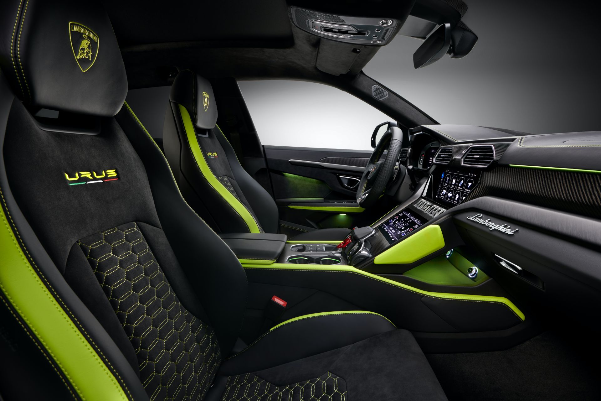 Download 2021 Lamborghini Urus Graphite Capsule - Interior HD Wallpaper 1920x1280 #6