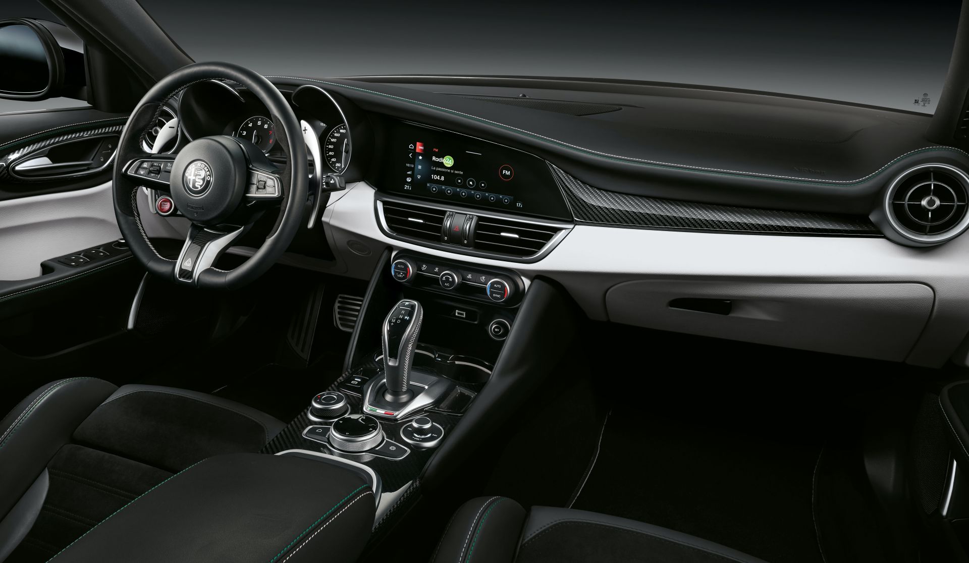 Download 2020 Alfa Romeo Stelvio Quadrifoglio - Interior HD Wallpaper 1920x1116 #22