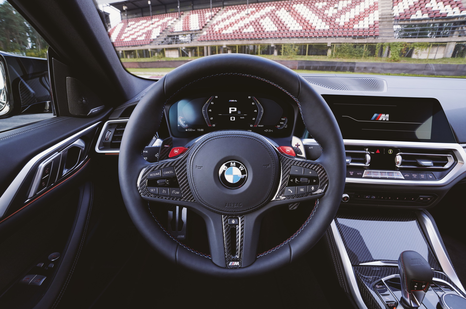 Download 2022 BMW M4 Competition x Kith - Interior, Steering Wheel HD Wallpaper 1920x1273 #43