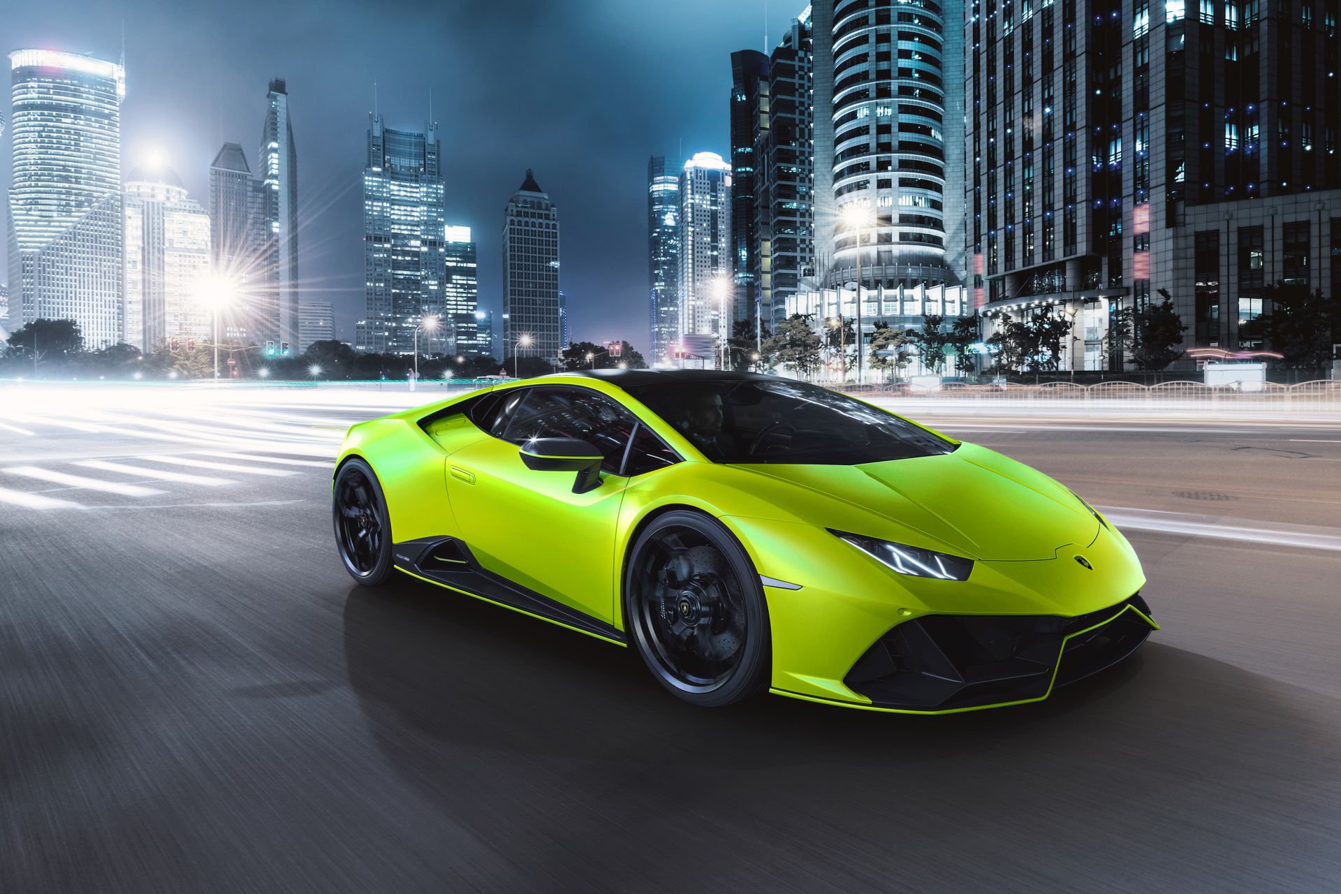 Download 2021 Lamborghini Huracán EVO Fluo Capsule - Front Three-Quarter HD Wallpaper 1920x1280 #11