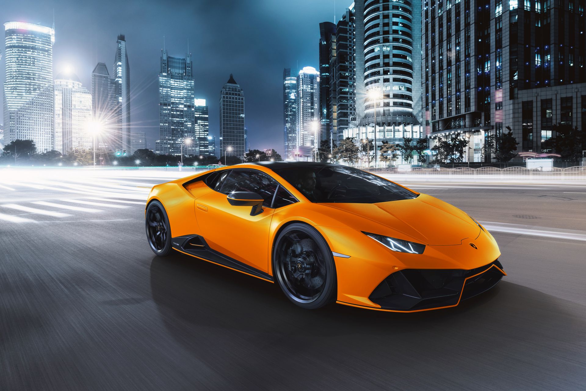 Download 2021 Lamborghini Huracán EVO Fluo Capsule - Front Three-Quarter HD Wallpaper 1920x1280 #7