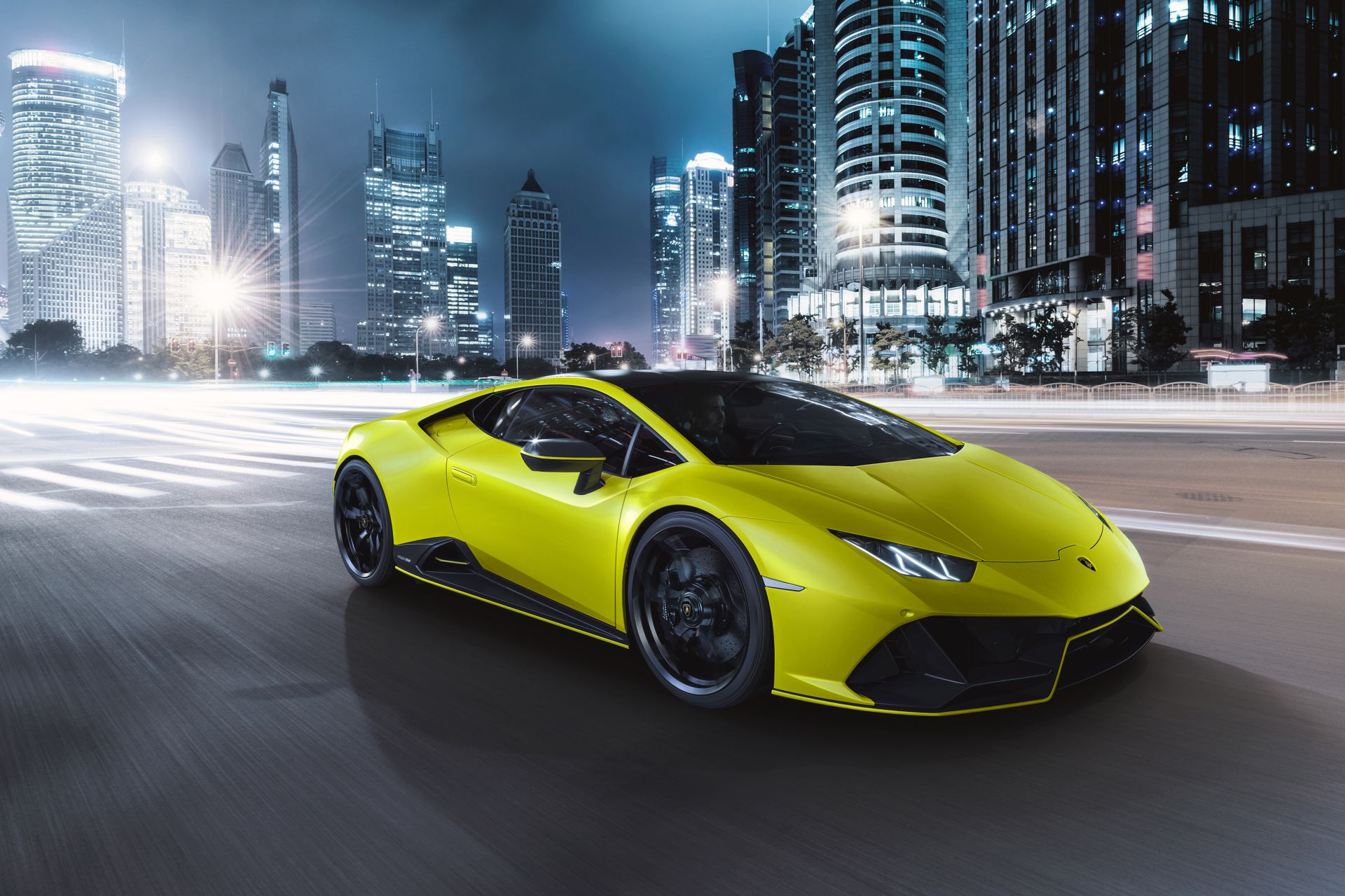 Download 2021 Lamborghini Huracán EVO Fluo Capsule - Front Three-Quarter HD Wallpaper 1920x1280 #18