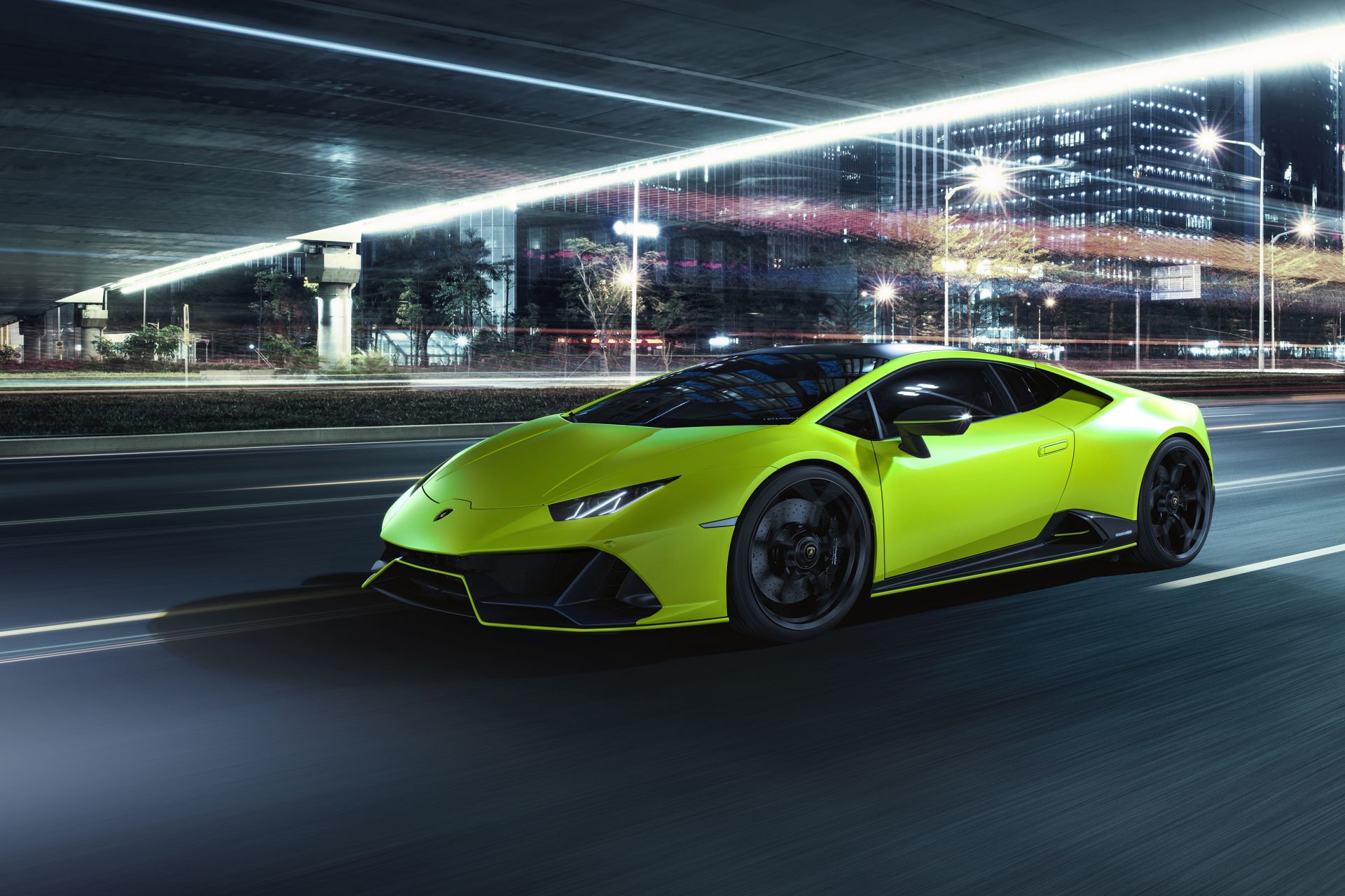 Download 2021 Lamborghini Huracán EVO Fluo Capsule - Front Three-Quarter HD Wallpaper 1920x1280 #13
