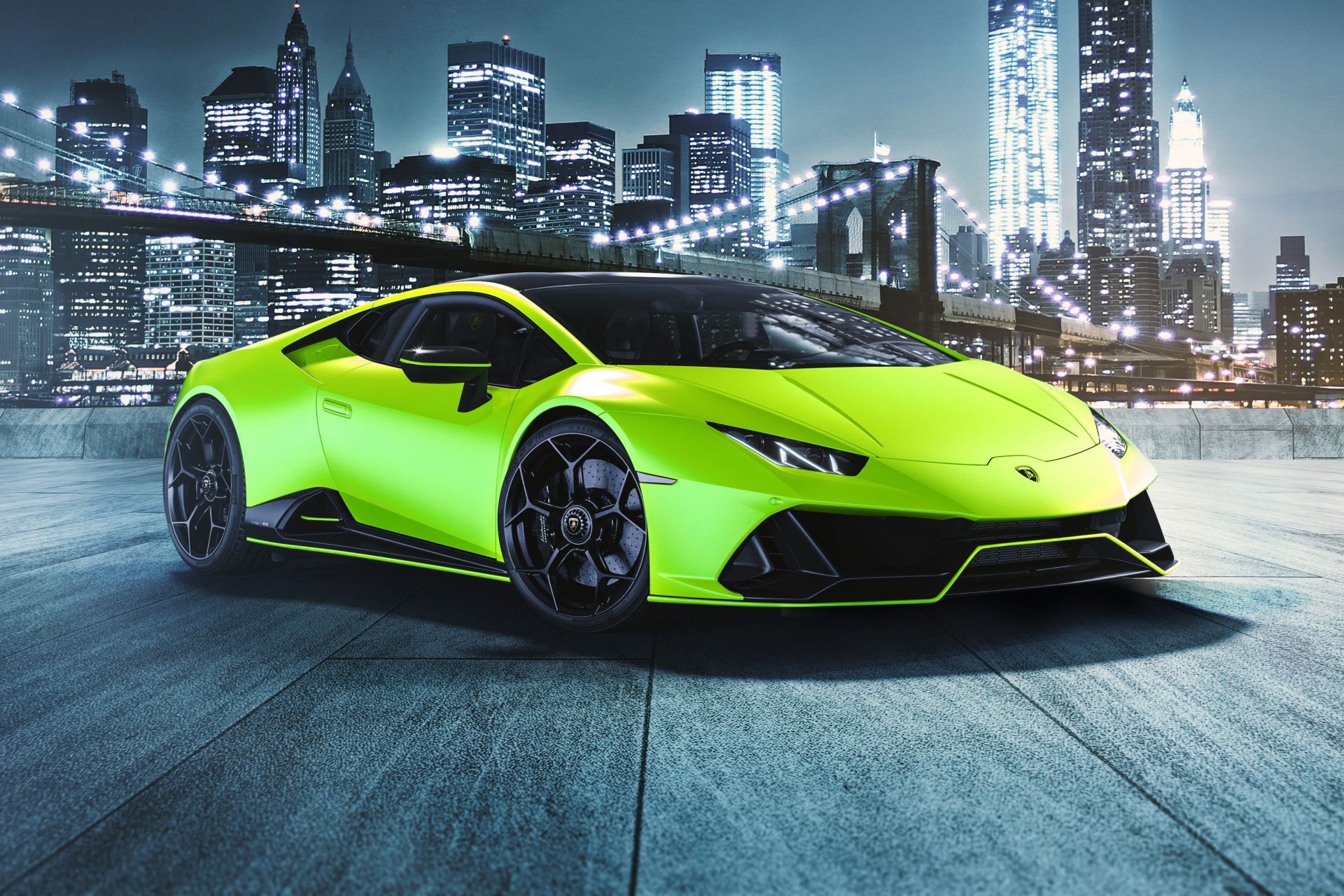 Download 2021 Lamborghini Huracán EVO Fluo Capsule - Front Three-Quarter HD Wallpaper 1920x1280 #16