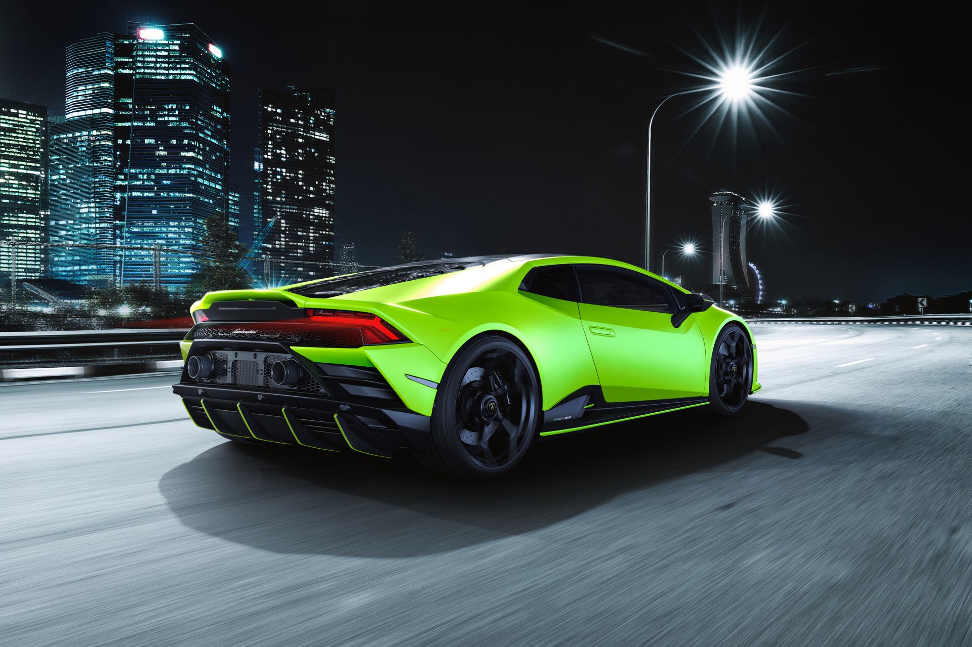Download 2021 Lamborghini Huracán EVO Fluo Capsule - Rear Three-Quarter HD Wallpaper 1920x1279 #15