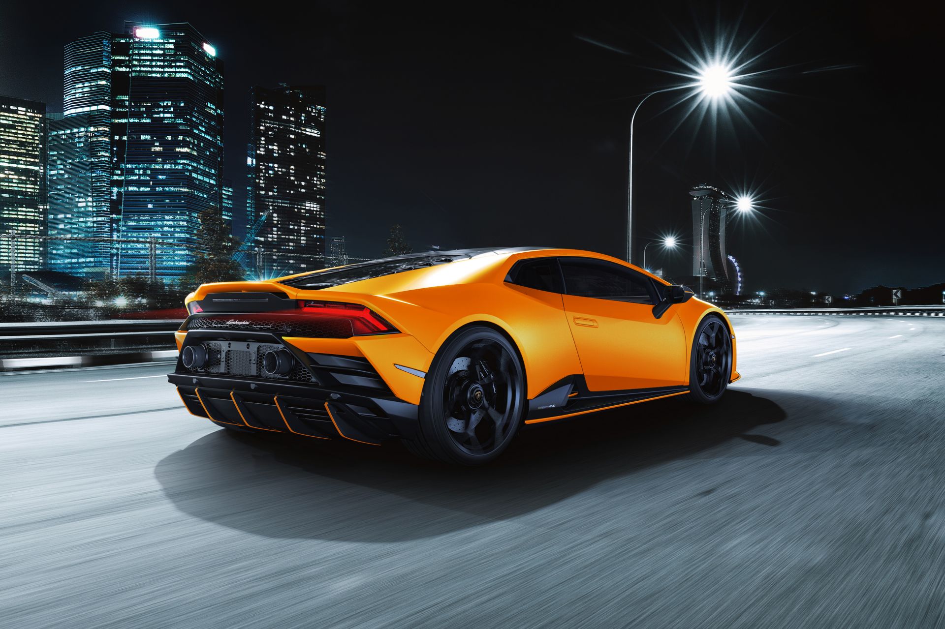 Download 2021 Lamborghini Huracán EVO Fluo Capsule - Rear Three-Quarter HD Wallpaper 1920x1279 #9