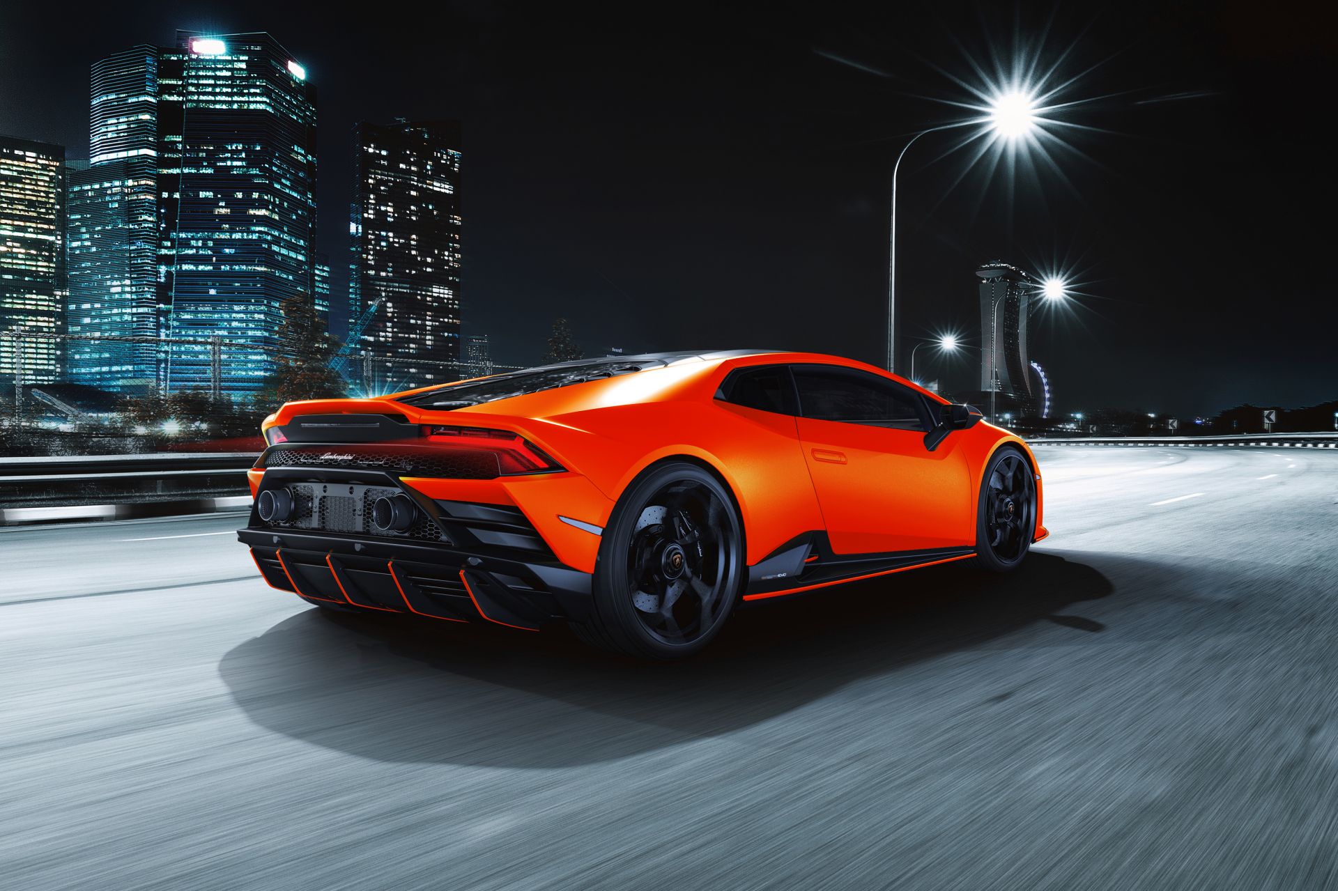 Download 2021 Lamborghini Huracán EVO Fluo Capsule - Rear Three-Quarter HD Wallpaper 1920x1279 #4