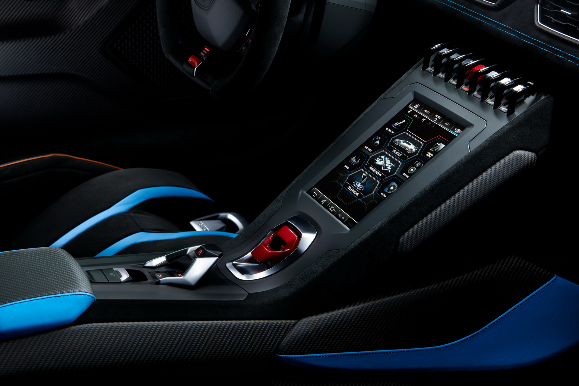Download 2021 Lamborghini Huracán STO - Central Console HD Wallpaper 1920x1280 #124