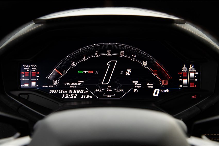 2021 Lamborghini Huracán STO - Digital Instrument Cluster Wallpaper 850x567 #66