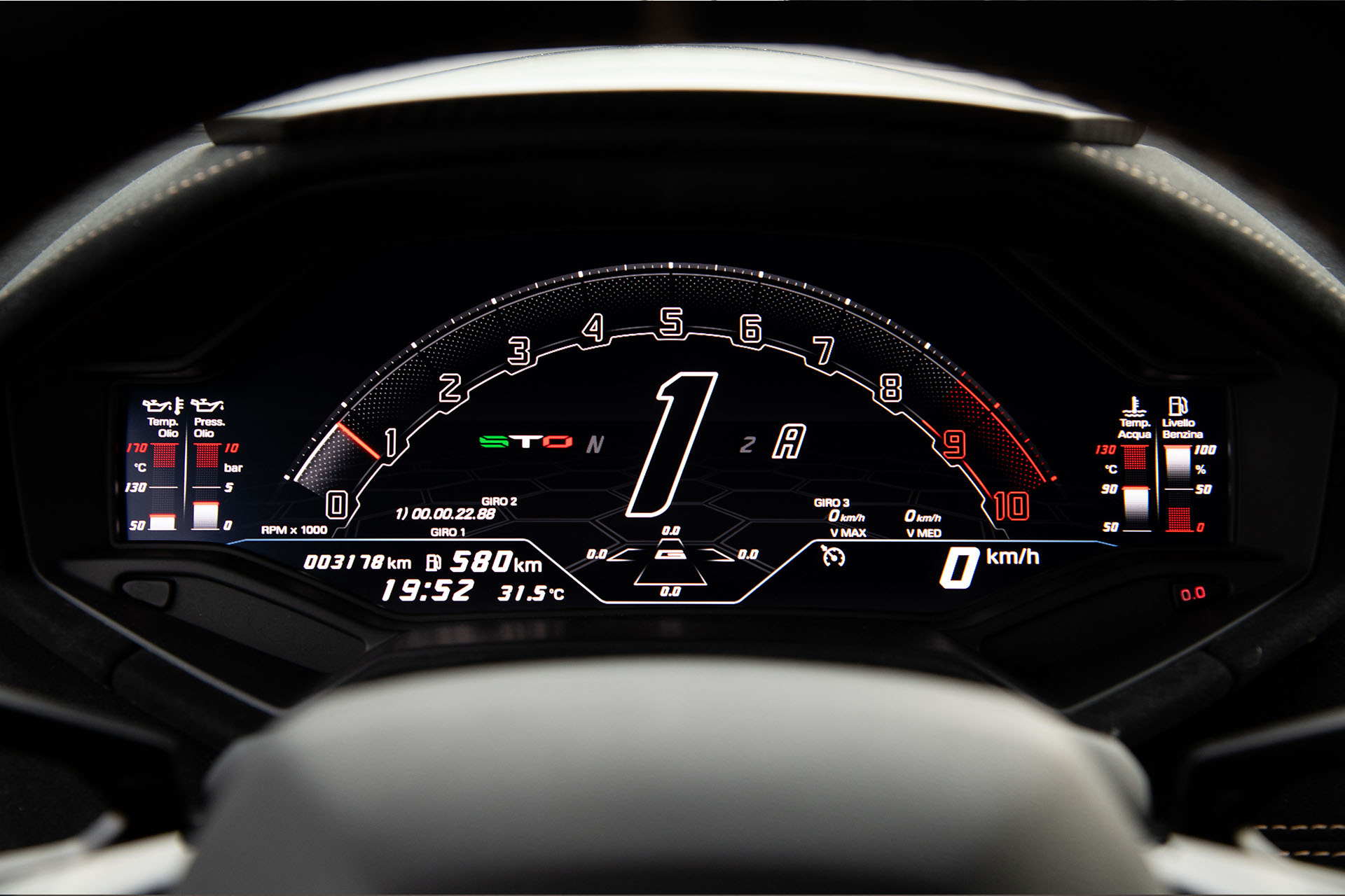 Download 2021 Lamborghini Huracán STO - Digital Instrument Cluster HD Wallpaper 1920x1280 #66