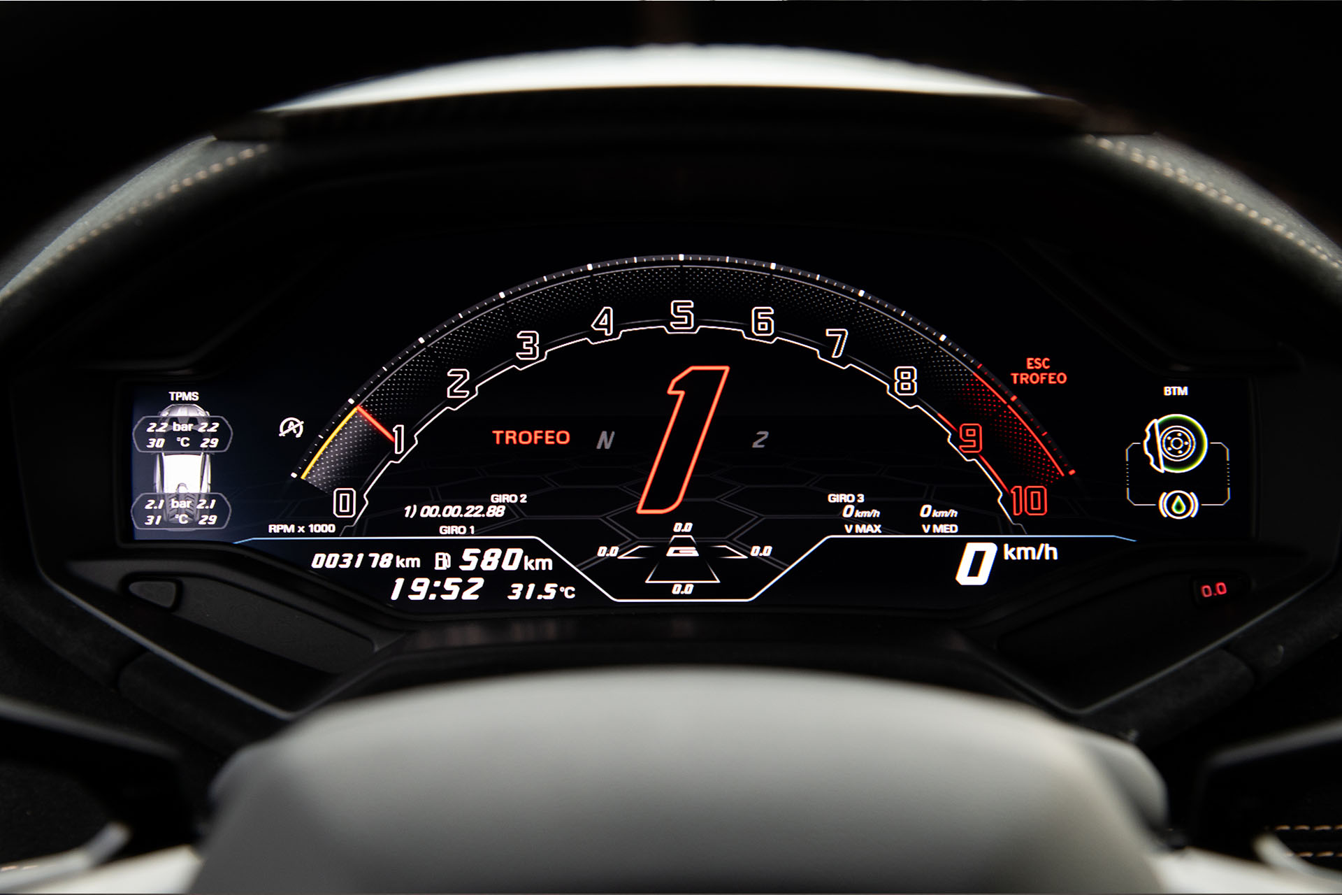 Download 2021 Lamborghini Huracán STO - Digital Instrument Cluster HD Wallpaper 1920x1280 #65