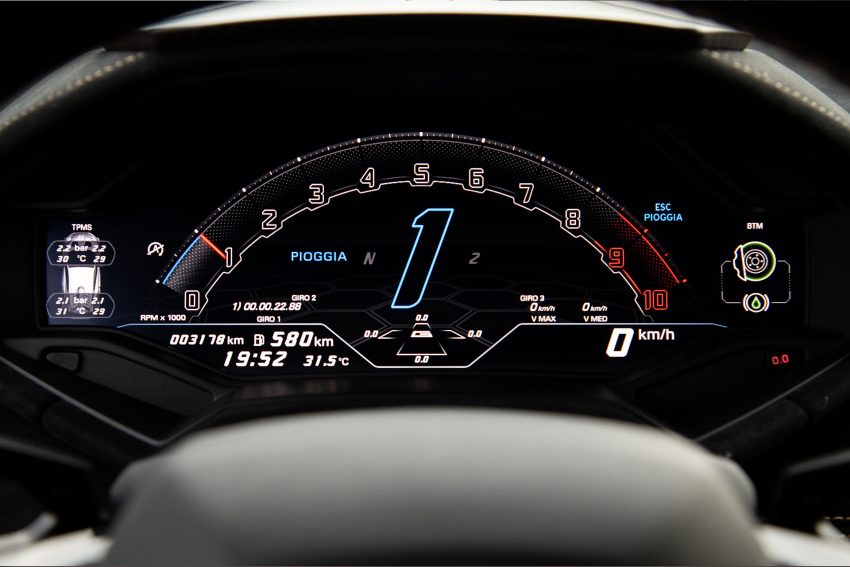 2021 Lamborghini Huracán STO - Digital Instrument Cluster Wallpaper 850x567 #82