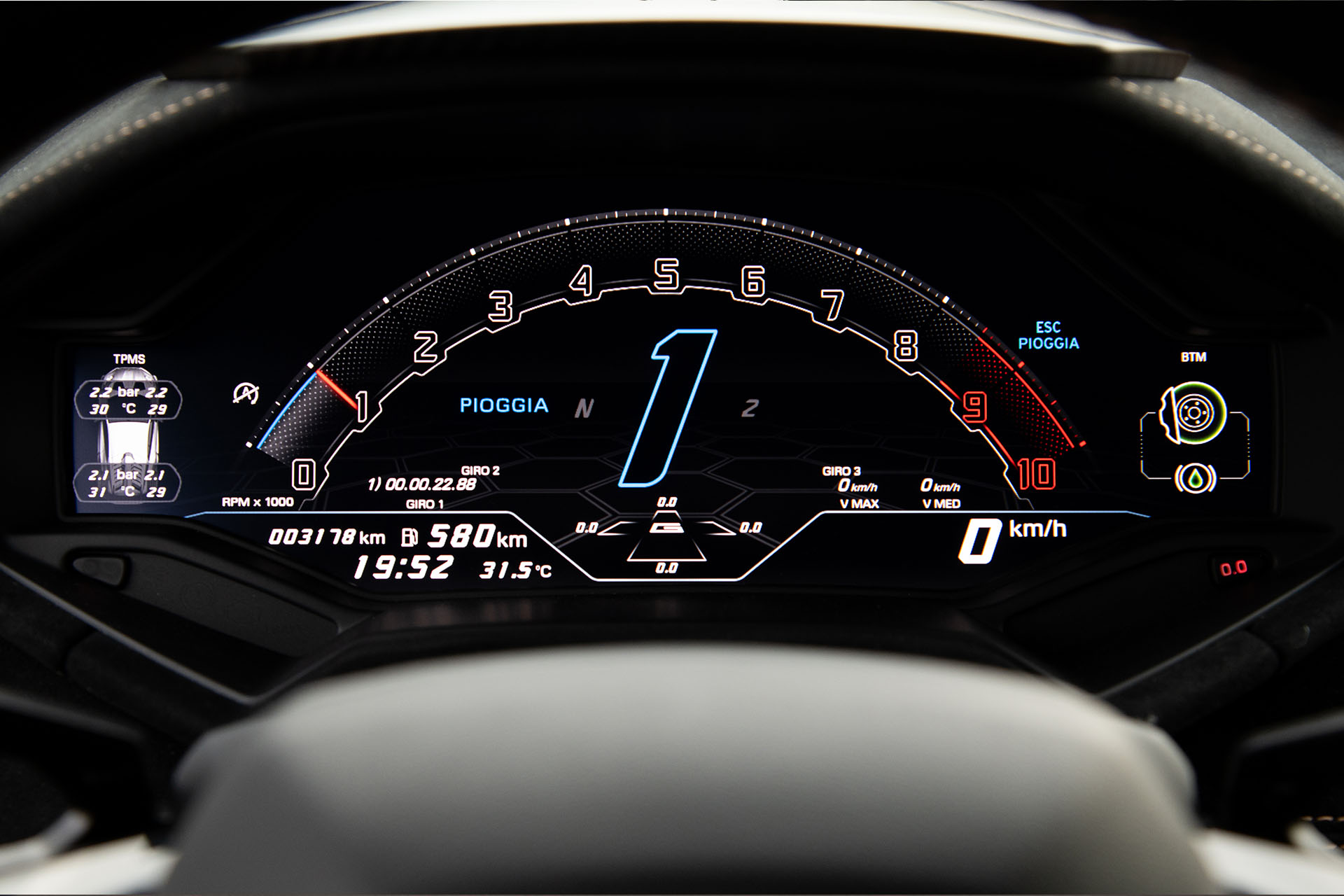 Download 2021 Lamborghini Huracán STO - Digital Instrument Cluster HD Wallpaper 1920x1280 #82