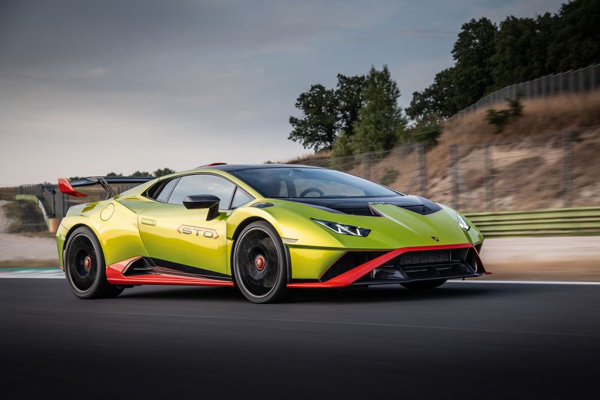 2021 Lamborghini Huracán STO - Front Three-Quarter Wallpaper 850x567 #1