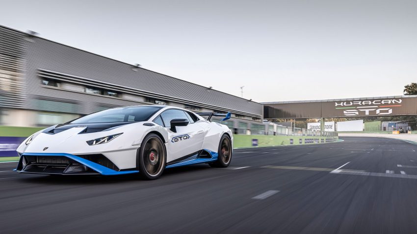 2021 Lamborghini Huracán STO - Front Three-Quarter Wallpaper 850x478 #42