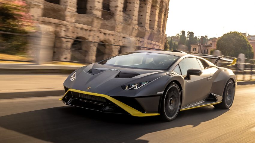 2021 Lamborghini Huracán STO - Front Three-Quarter Wallpaper 850x478 #67