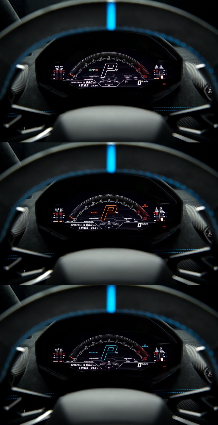 2021 Lamborghini Huracán STO - Instrument Cluster Phone Wallpaper 850x1653 #125