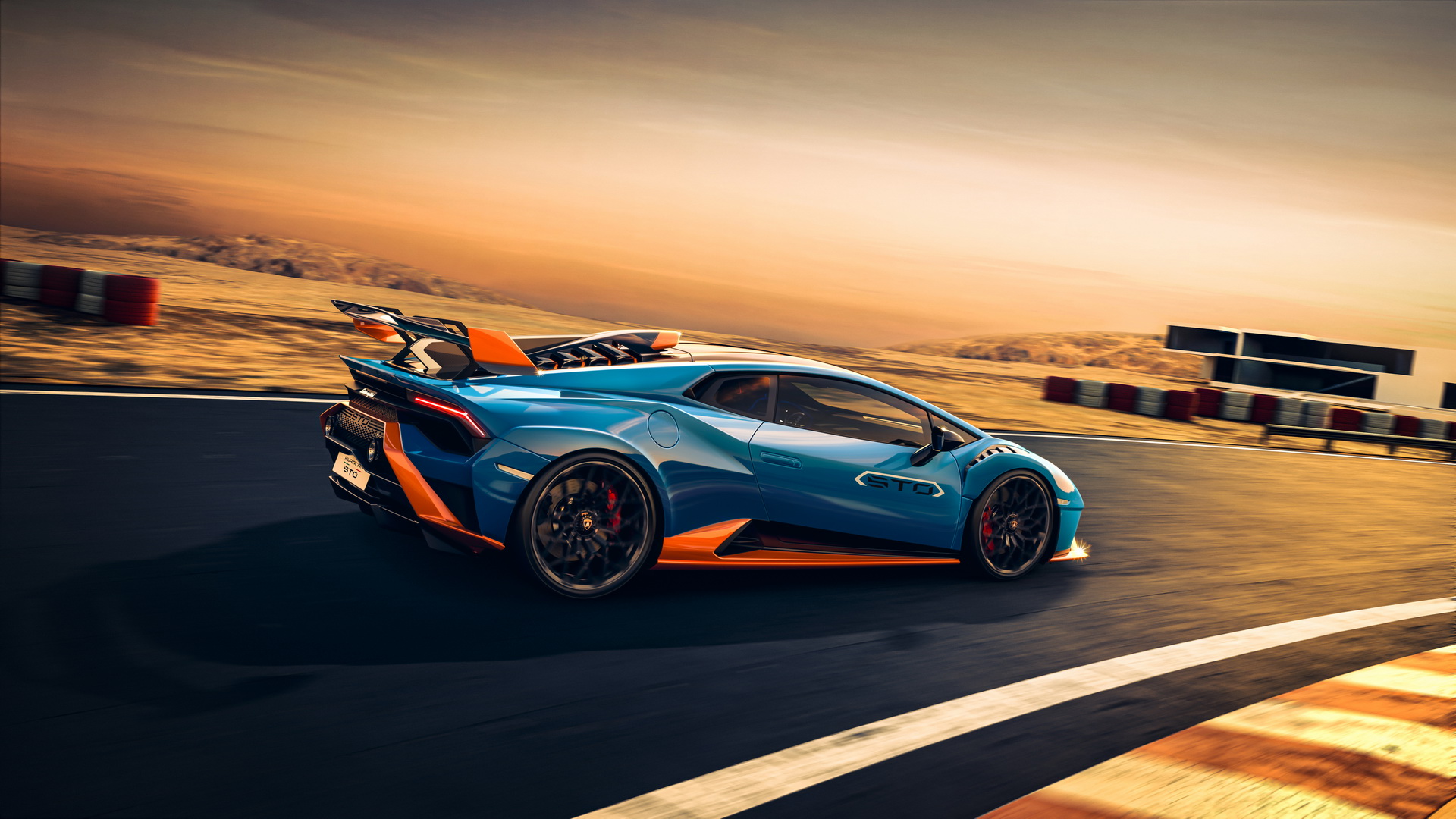 Download 2021 Lamborghini Huracán STO - Rear Three-Quarter HD Wallpaper 1920x1080 #86