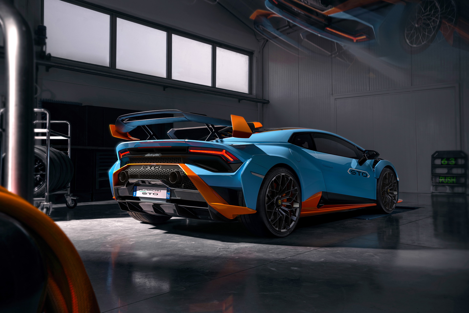 Download 2021 Lamborghini Huracán STO - Rear Three-Quarter HD Wallpaper 1920x1281 #95