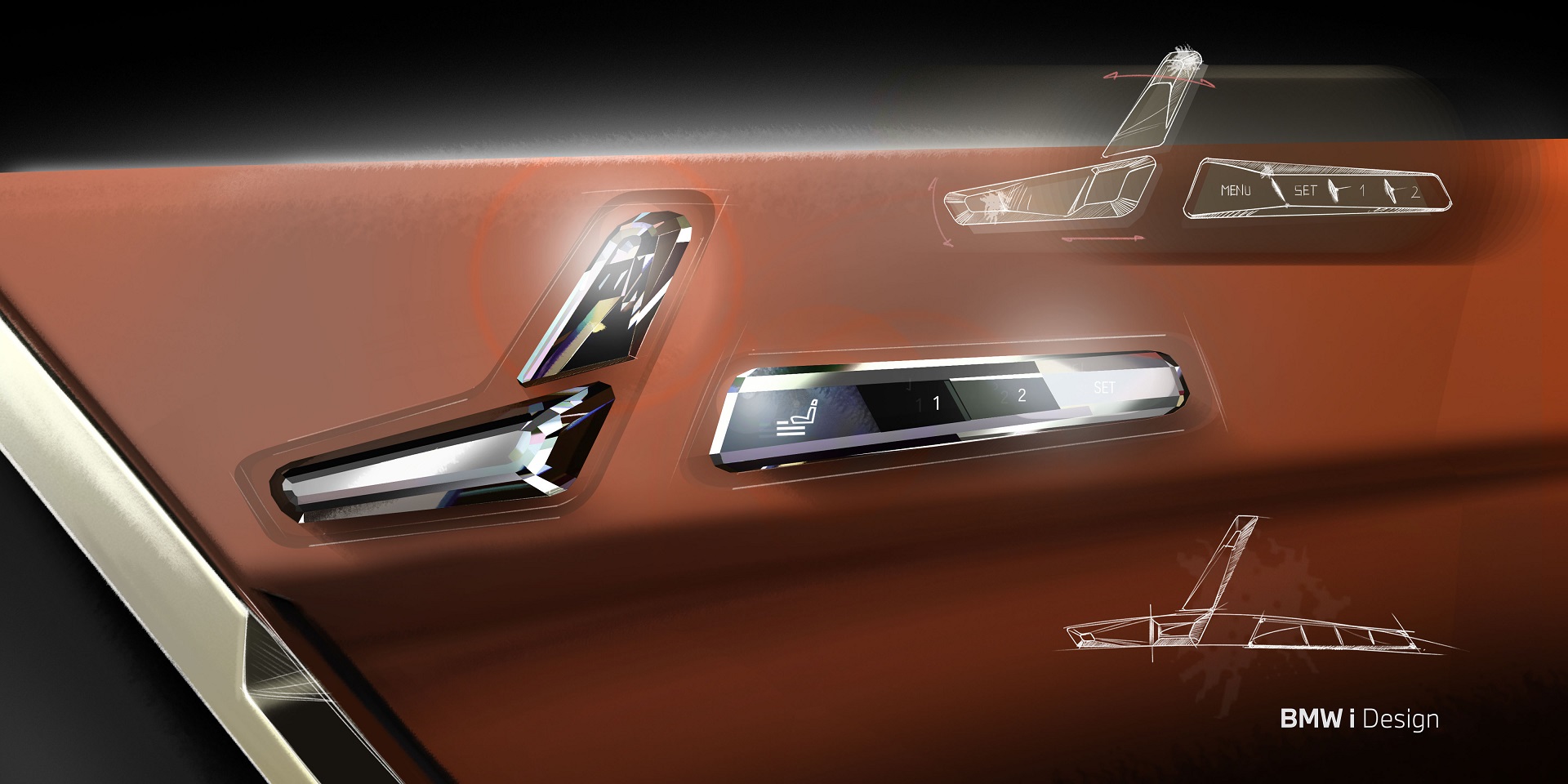 Download 2022 BMW iX - Design Sketch HD Wallpaper 1920x960 #91